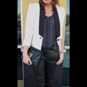 W118 by Walter baker Carla blazer‎ white with black detail size small NWT